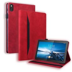 Per Lenovo M10 FHD REL TB-X605FC / TB-X605LC Business Affari Antifurto Antifurrazione in pelle flip custodia con supporto e carte e slot per foto e fotogrammi e slot per foto e slot per photo e slot / Sleep / funzione di sveglia (rosso)