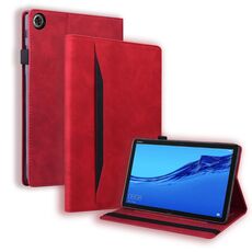 Per Honor Pad 5 8 / Huawei MediaPad M5 Lite 8,0 pollici Business Antiurto Antiurto Antifurto Custodia in pelle a flip orizzontale con titolare e schede slot e fotogrammi e slot fotografica e slot per photo e slot per slot / slot / Sleep / Wake-up (rosso)