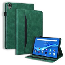 Per Lenovo TAB M8 FHD TB-8505F / TB-8705X 8,0 pollici Business Affari Antiurto Antifurto Cassa in pelle a flip orizzontale con supporto e carte e slot per carte e fotogrammi e slot per penna (verde)