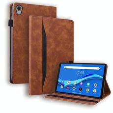 Per Lenovo Tab M10 HD Gen 2 TB-X306F Business Affari Antiurto Antifurrazione Cassa in pelle orizzontale con supporto e carte e slot per schede e fotogrammi e slot per penna (marrone)