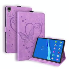 Per Lenovo Tab M8 (HD) / M8 (FHD) TB-8505F Love Butterfly Pattern Caso in pelle flip orizzontale con supporto (viola)