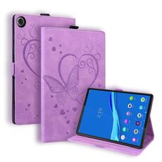 Per Lenovo Tab M10 HD (GEN 2) 2020 10.1 TB-X306F Amore Butterfly Pattern Cassa in pelle flip orizzontale con supporto (viola)