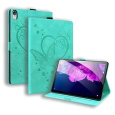 Per Lenovo Tab P11 TB-J606F Love Butterfly Pattern Cassa in pelle flip orizzontale con supporto (verde)