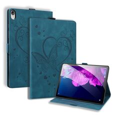 Per Lenovo Tab P11 TB-J606F Love Butterfly Pattern Cassa in pelle flip orizzontale con supporto (blu)