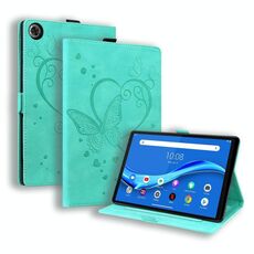 Per Lenovo TAB M10 PLUS TB-X606F TB-X606x Amore Butterfly Pattern Horizontal flip custodia in pelle con supporto (verde)