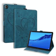 Per Huawei MediaPad M5 Lite 8 / Honor Tab 5 Love Butterfly Pattern Horizontal flip custodia in pelle con supporto (blu)