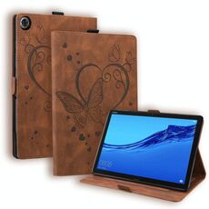 Per Huawei MediaPad M5 Lite 8 / Honor Tab 5 Love Butterfly Pattern Horizontal flip custodia in pelle con supporto (marrone)