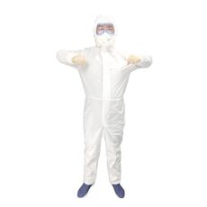 Tuta isolante siamese impermeabile usa e getta SF non tessuta con pellicola isolante sicura, dimensioni: 185 cm / XXXL