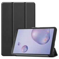Per Galaxy Tab A 8.4 (2020) Custodia in pelle a vibrazione orizzontale in colore puro modello Custer con supporto a tre pieghe (nero)