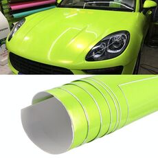 8 x 0,5 m Pellicola decorativa per auto per auto Pellicola sinfonica per carrozzeria in PVC che cambia colore (giallo fluorescente)