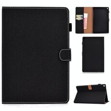 Per Kindle Fire HD10 2015/2017 Tablet PC a tinta unita Custodia in pelle con vibrazione orizzontale magnetica universale con slot per schede e supporto (nero)