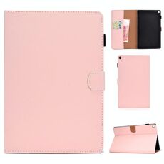 Per Kindle Fire HD10 2015/2017 Tablet PC a tinta unita Custodia in pelle con vibrazione orizzontale magnetica universale con slot per schede e supporto (rosa)