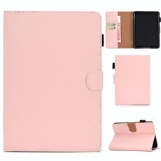 Per Kindle Paperwhite 4/3/2/1 Tablet PC a tinta unita Custodia universale in pelle con vibrazione orizzontale magnetica con slot per schede e supporto (rosa)