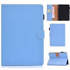 Per Kindle Paperwhite 4/3/2/1 Tablet PC a tinta unita Custodia in pelle con vibrazione orizzontale magnetica universale con slot per schede e supporto (blu)