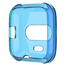 Per Fitbit Versa Lite Smart Watch Custodia protettiva in silicone (blu trasparente)