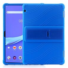 Custodia protettiva in silicone per tablet PC Lenovo Tab E10 con staffa invisibile (blu scuro)