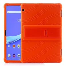 Custodia protettiva in silicone per tablet PC Lenovo Tab E10 con staffa invisibile (arancione)