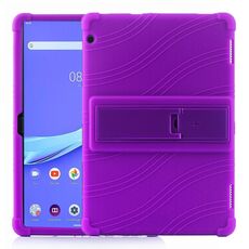 Custodia protettiva in silicone per tablet PC Lenovo Tab E10 con staffa invisibile (viola)