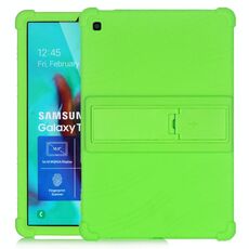 Custodia protettiva in silicone per tablet PC Galaxy Tab S5e T720 con staffa invisibile (verde)