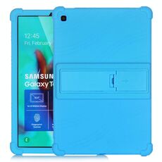 Custodia protettiva in silicone per tablet PC Galaxy Tab S5e T720 con staffa invisibile (blu cielo)