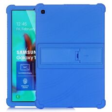 Custodia protettiva in silicone per tablet PC Galaxy Tab S5e T720 con staffa invisibile (blu scuro)