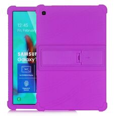 Custodia protettiva in silicone per tablet PC Galaxy Tab S5e T720 con staffa invisibile (viola)