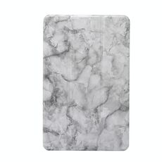 Per Huawei MatePad 10,4 pollici (2020) Custodia in pelle a ribaltamento orizzontale con motivo a trama marmo, con supporto a tre pieghe e funzione di sospensione / sveglia (nero grigio)