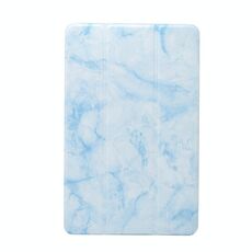 Per Huawei MatePad 10,4 pollici (2020) Custodia in pelle a ribaltamento orizzontale con motivo a trama marmo, con supporto a tre pieghe e funzione di sospensione / sveglia (blu)