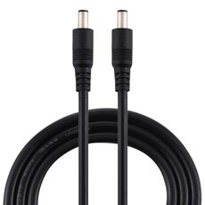 Spina di alimentazione CC da 8 A Cavo connettore adattatore da maschio a maschio da 5,5 x 2,1 mm, lunghezza: 1,5 m (nero)