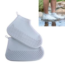 Copriscarpe impermeabile antiscivolo addensato resistente all'usura in silicone, taglia: S (grigio)