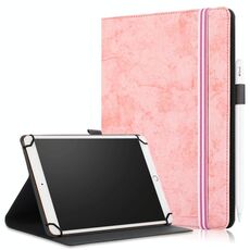Custodia in pelle universale per tablet PC con struttura in tessuto di marmo da 9-11 pollici a vibrazione orizzontale con portapenne e portapenne