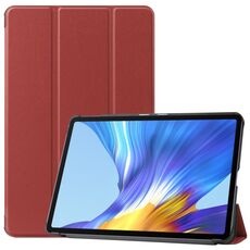 Per Huawei Honor V6 / MatePad Custodia in pelle per tablet PC con vibrazione orizzontale anti-caduta universale da 10,4 pollici in tinta unita con staffa ripiegabile e sospensione / sveglia (rosso vino)