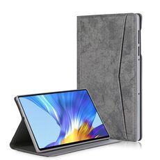 Per Lenovo Tab M10 Plus Custodia in pelle a vibrazione orizzontale con struttura in tessuto di marmo con slot per schede e supporto (grigio)