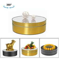 12cm 360 gradi rotante specchio girevole a specchio elettrico stand video tiro puntelli girevole, carico: 3 kg (oro)