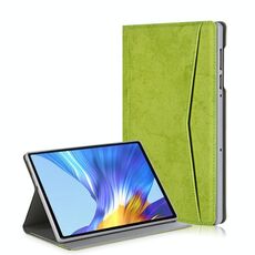 Per Lenovo Tab M10 Plus Custodia in pelle a vibrazione orizzontale con struttura in tessuto di marmo con slot per schede e supporto (verde)