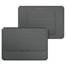 4 in 1 Supporto per laptop universale PU Borsa per laptop da polso impermeabile PU, dimensioni: 17 pollici (grigio)