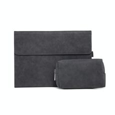 Per Microsoft Surface Pro 7/7+ custodia a flip orizzontale a flip orizzontale in pelle di pecora sudafricana + sacchetto di alimentazione con slot e supporto a penna (nero)