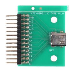 Tavola di prova femminile del tipo C del tipo C del tipo C Usb 3.1 con connettore femminile del PCB 24p