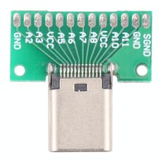 Tavola di prova femminile del tipo C del tipo C del tipo C Usb 3.1 con PCB 24pin saldato