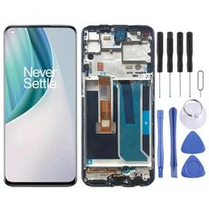 Per OnePlus Nord N10 5G BE2029 Digitizer Assemblaggio completo con cornice Schermo LCD OEM (nero)