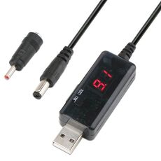 KWS-912V USB Boost Converter DC 5V a 9 V / 12V Convertitore Cavo + set da 3,5x1.35mm