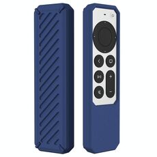 2 PCS Telecomando Coperchio protettivo in silicone antiscivolo all-ascensore, modello applicabile: per Apple TV 4K 2021 (blu scuro)