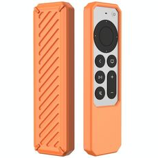 2 PCS Telecomando Coperchio di protezione in silicone anti-caduta antiscivolo, modello applicabile: per Apple TV 4K 2021 (arancione)