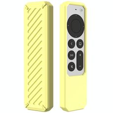 2 PCS Telecomando Coperchio di protezione in silicone anti-caduta antiscivolo, modello applicabile: per Apple TV 4K 2021 (giallo)