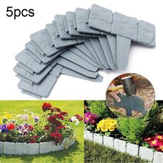 10 PZ Imitazione Pietra Fence Giardino Giardino da giardino Giardinaggio da giardino Isolamento in plastica PP Recinzione PP Semplice recinzione splificante (grigio)
