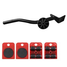 CY-0102 5 in 1 Domestica Bed Moving Object Object Moving Puley Mobili Shifter Portatore multifunzione, modello: Red Black Py Bar (150KG)