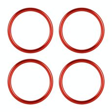4 pezzi / set aria condizionata anello decorativo in metallo per Audi A1 (rosso)