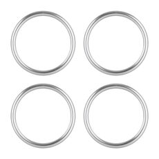 4 pezzi / set Aria condizionata Anello decorativo in metallo per AUDI A1 (argento)