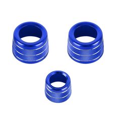 3 pezzi / set Aria condizionata Manopola Decorativa in metallo per BMW X3 / X4 / 5 Series / serie 7 serie / 6 serie GT (blu)