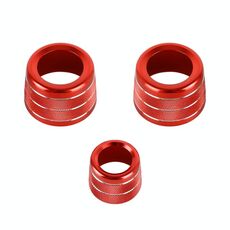 3 pezzi / set Aria condizionata Manopola Decorativa in metallo per BMW X3 / X4 / 5 Series / serie 7 serie / 6 serie GT (rosso)